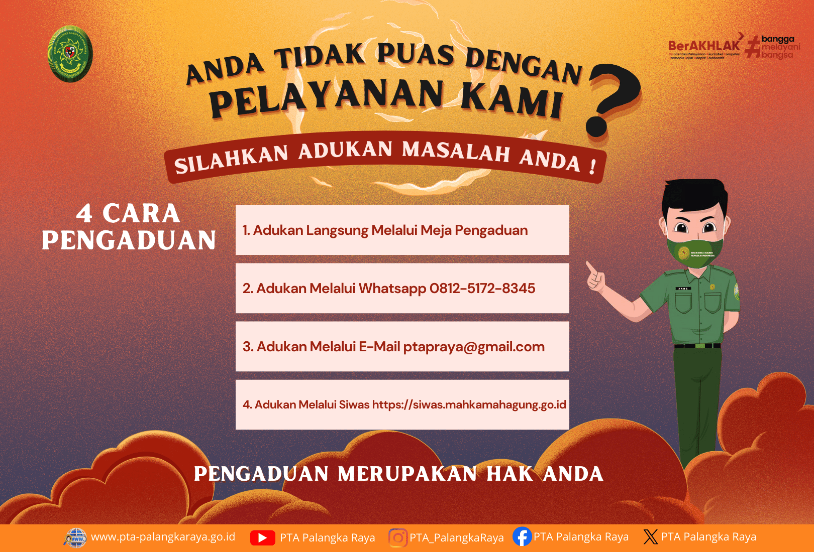4 Cara Pengaduan Pengadilan Tinggi Agama Palangka Raya